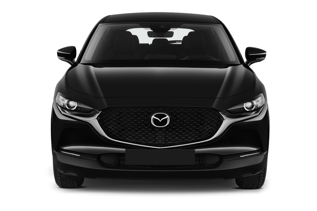 Frontansicht eines Mazda CX-30 Homura, freigestellt