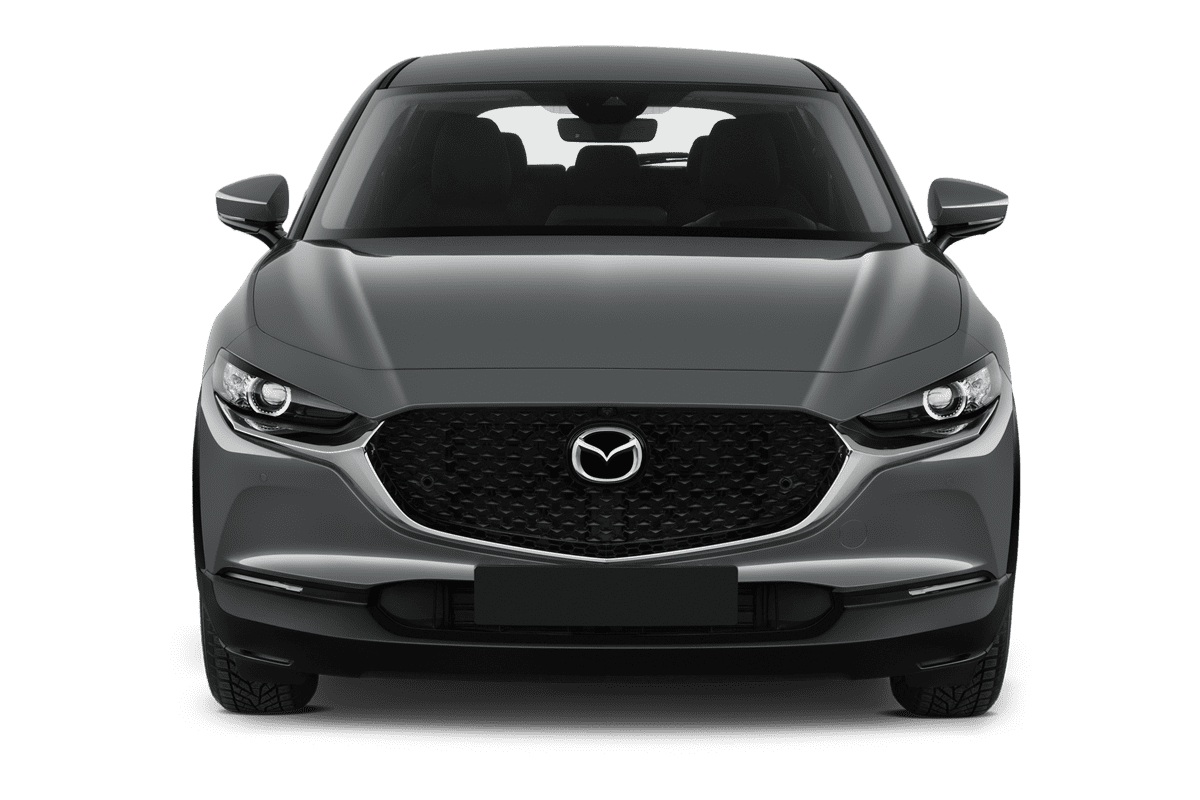 Frontansicht eines Mazda CX-30 (neues Modell), freigestellt