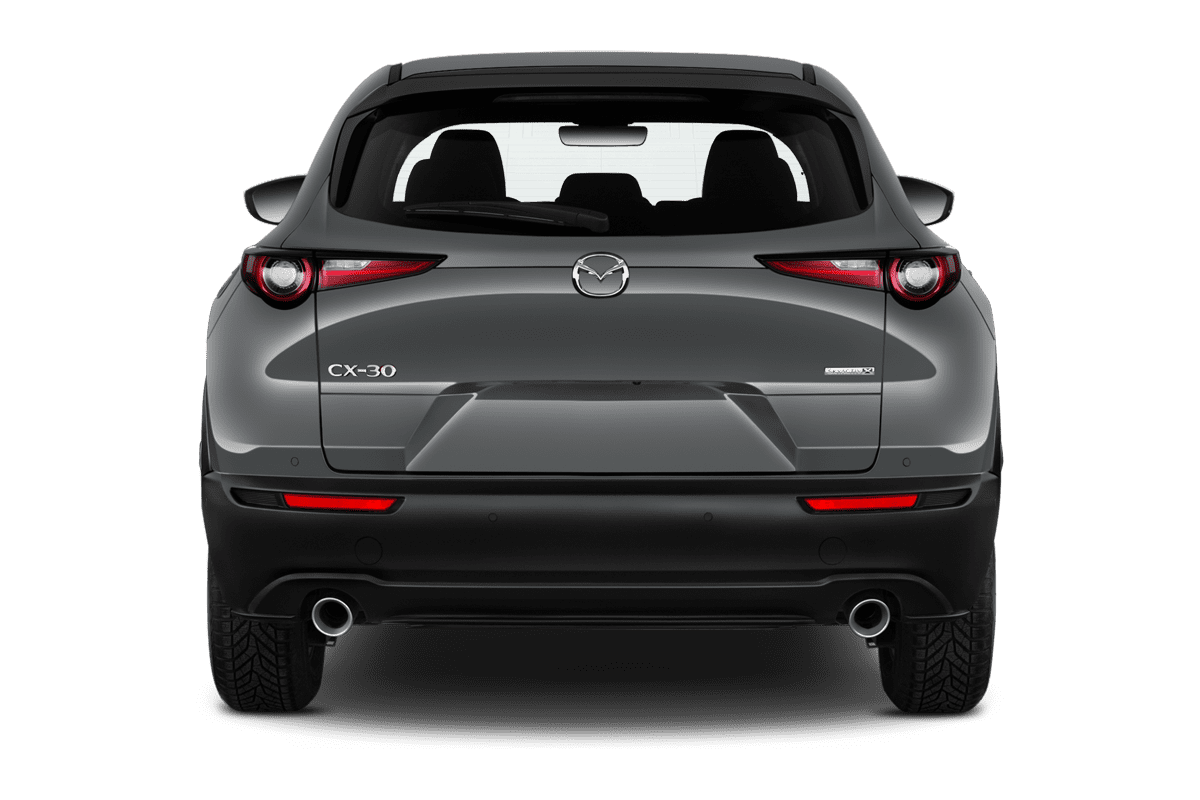 Heckansicht eines Mazda CX-30 (neues Modell)