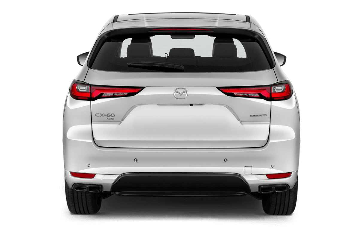 Heckansicht eines Mazda CX-60 Plug-in Hybrid  (KI-generiert)