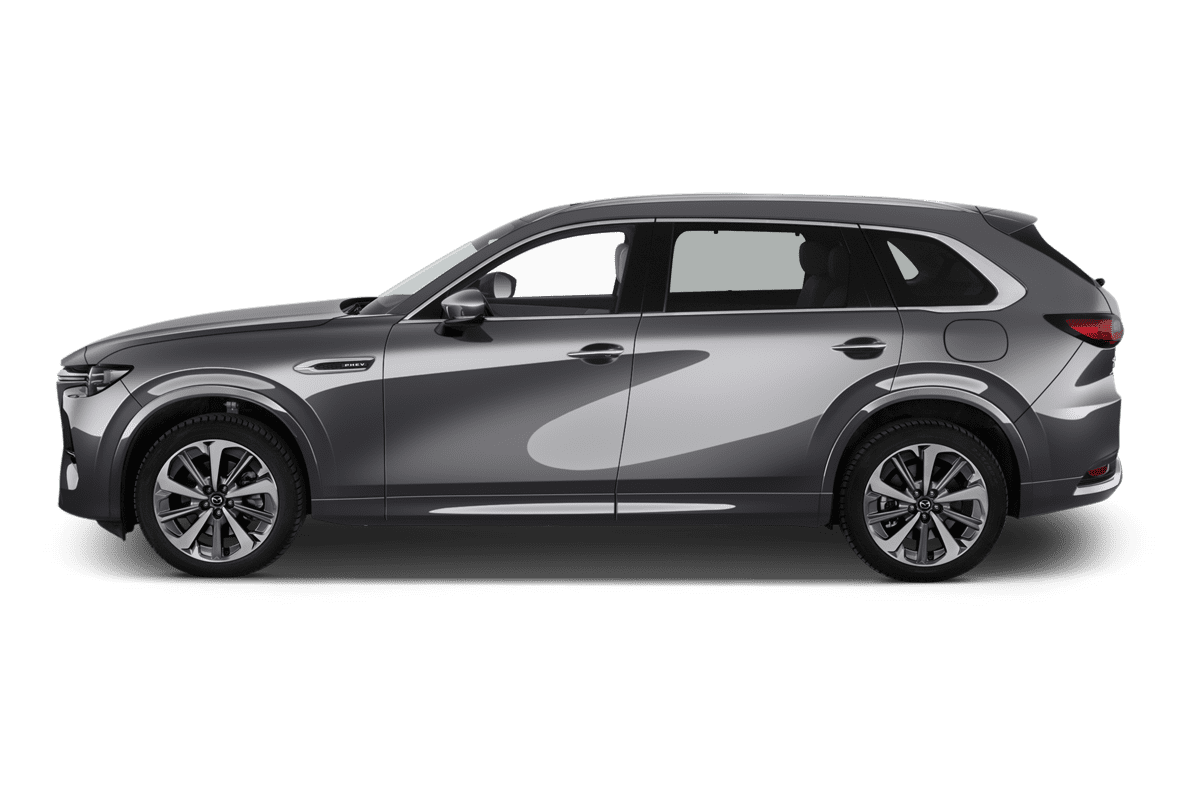 Seitenansicht eines Mazda CX-80 Plug-in-Hybrid 