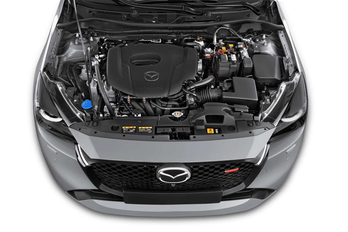 Motorraum eines Mazda 2
