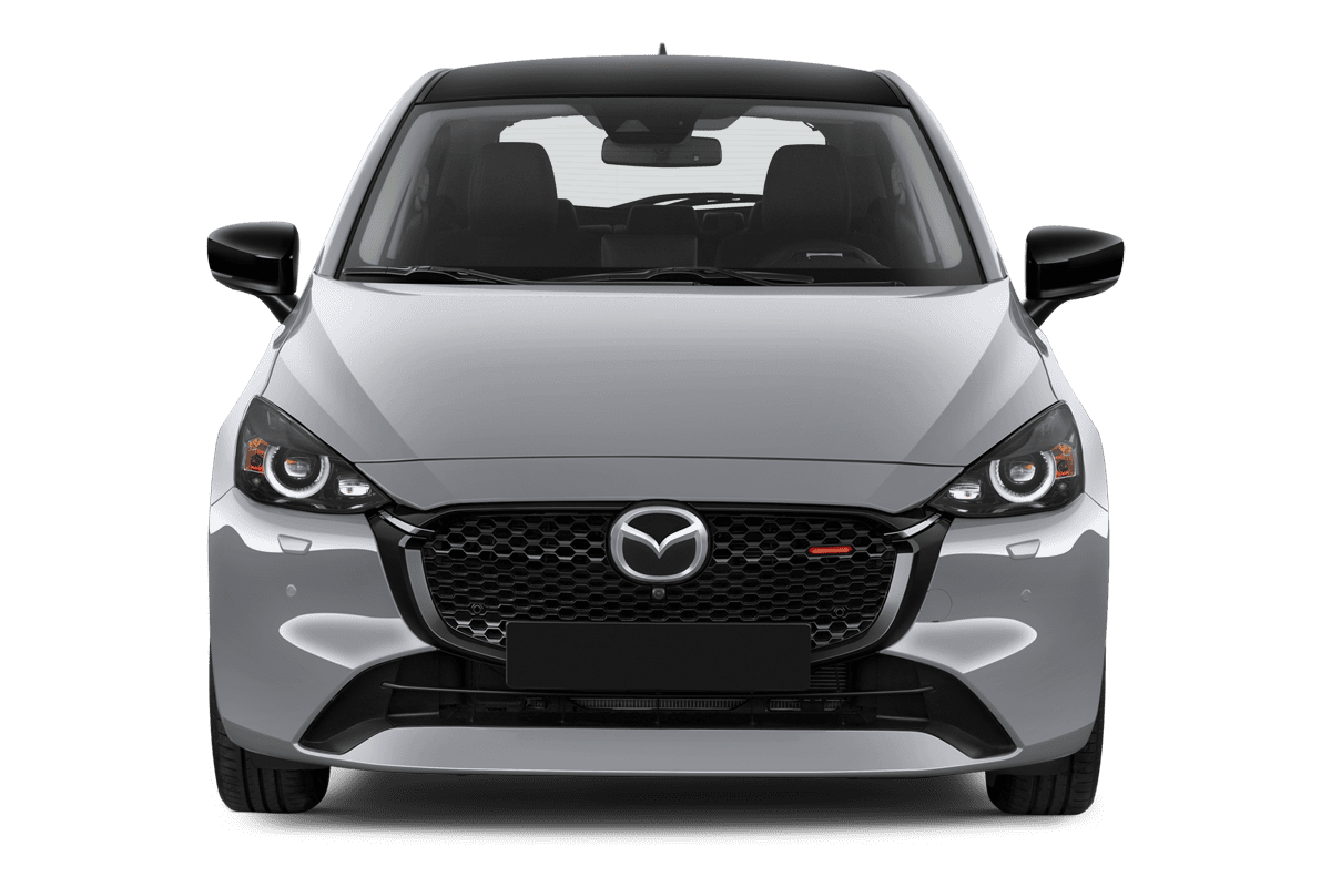 Frontansicht eines Mazda 2, freigestellt