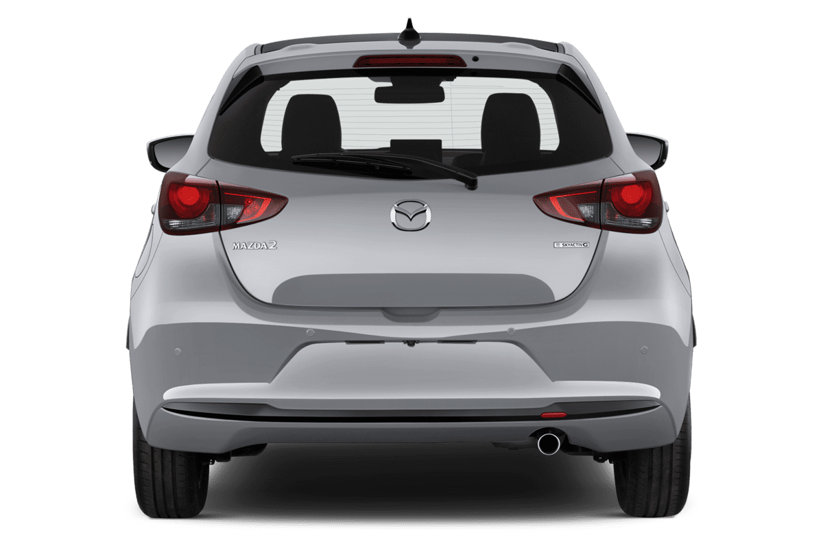 Heckansicht eines Mazda 2