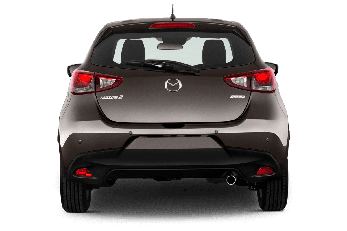 Heckansicht eines Mazda 2 Homura