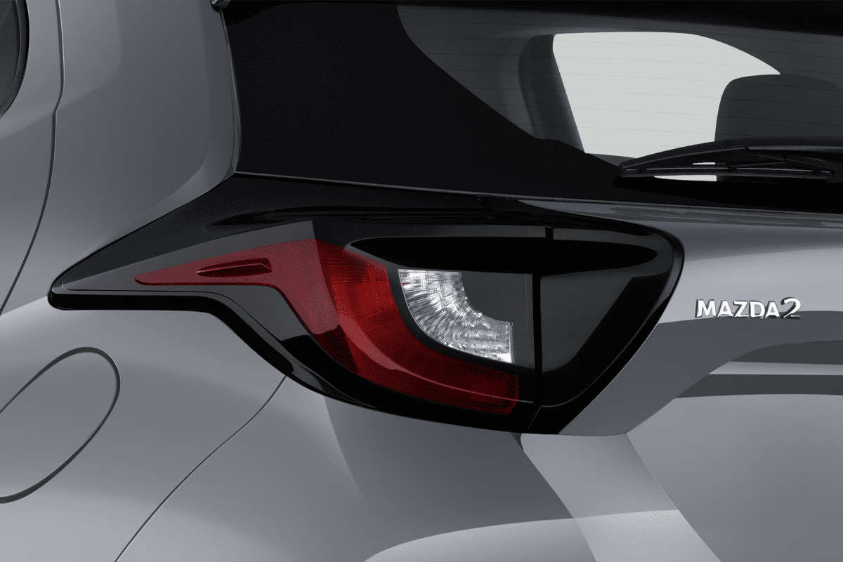 Heckleuchten eines Mazda 2 Hybrid
