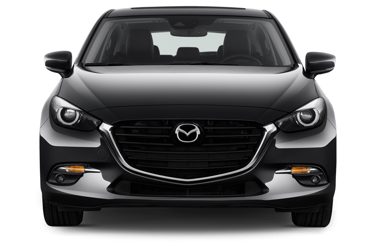 Frontansicht eines Mazda 3 5-Türer Homura, freigestellt