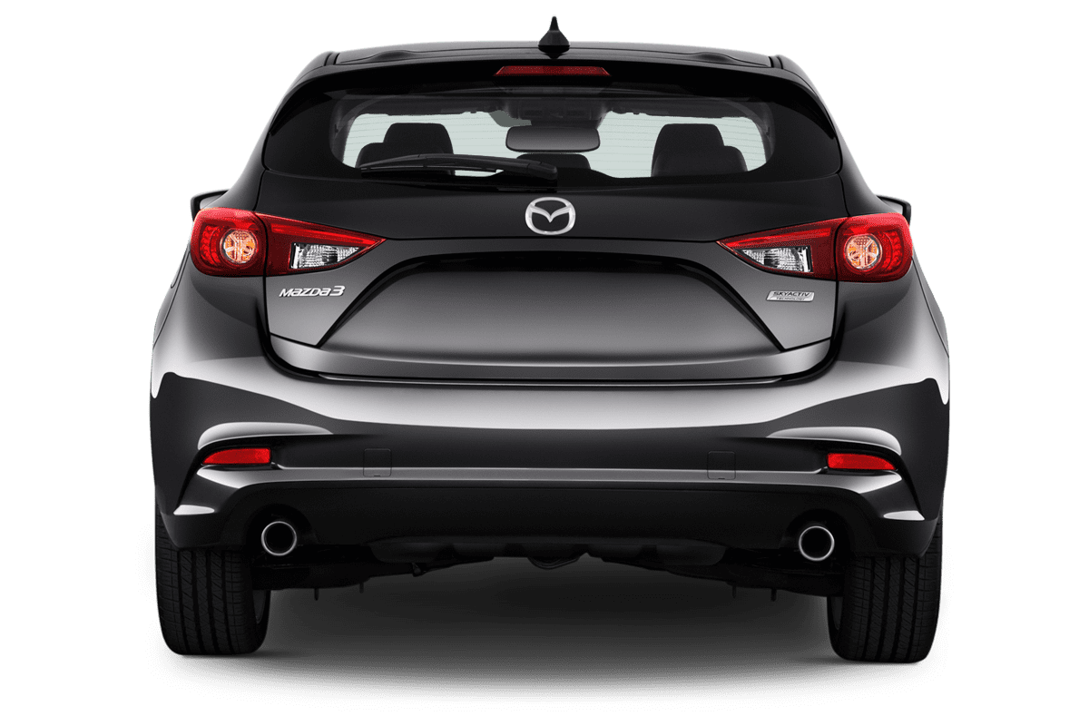 Heckansicht eines Mazda 3 5-Türer Homura