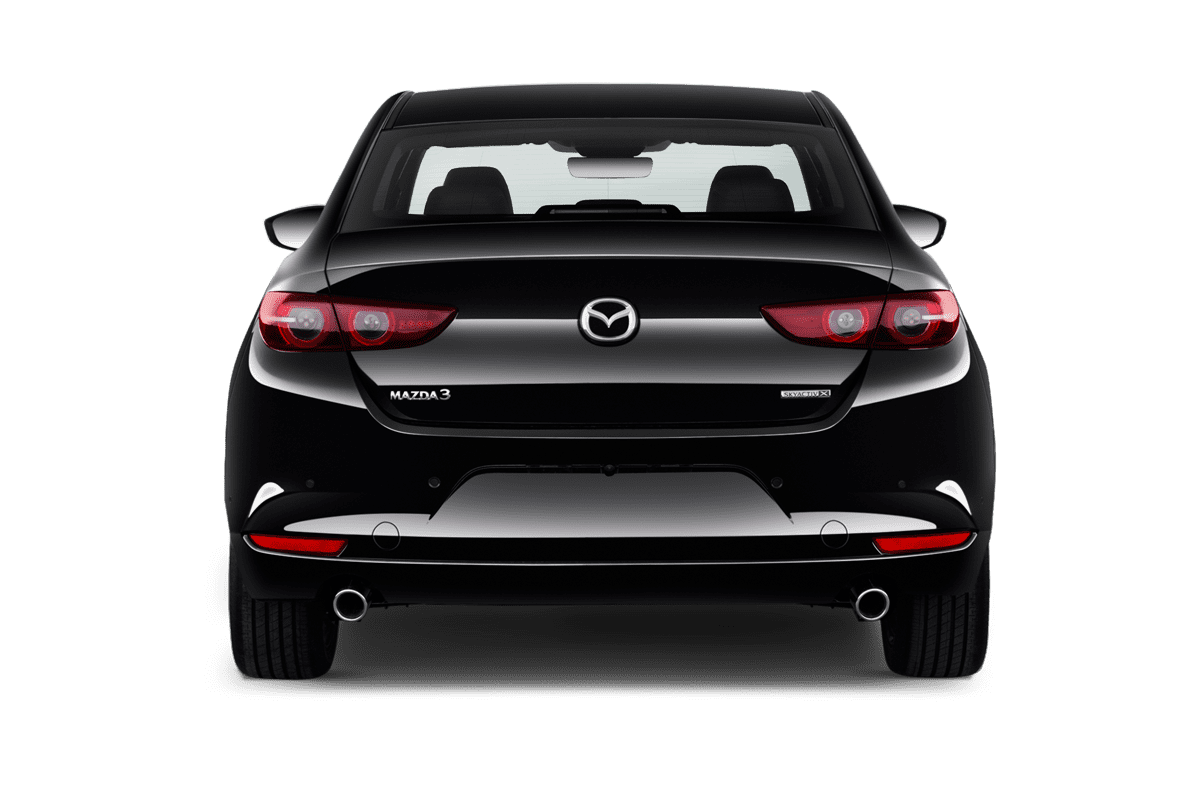 Heckansicht eines Mazda 3 Fastback