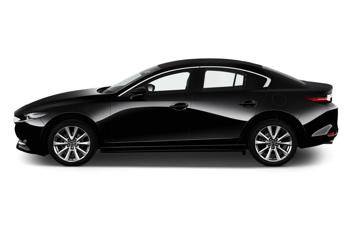 Seitenansicht eines Mazda 3 Fastback