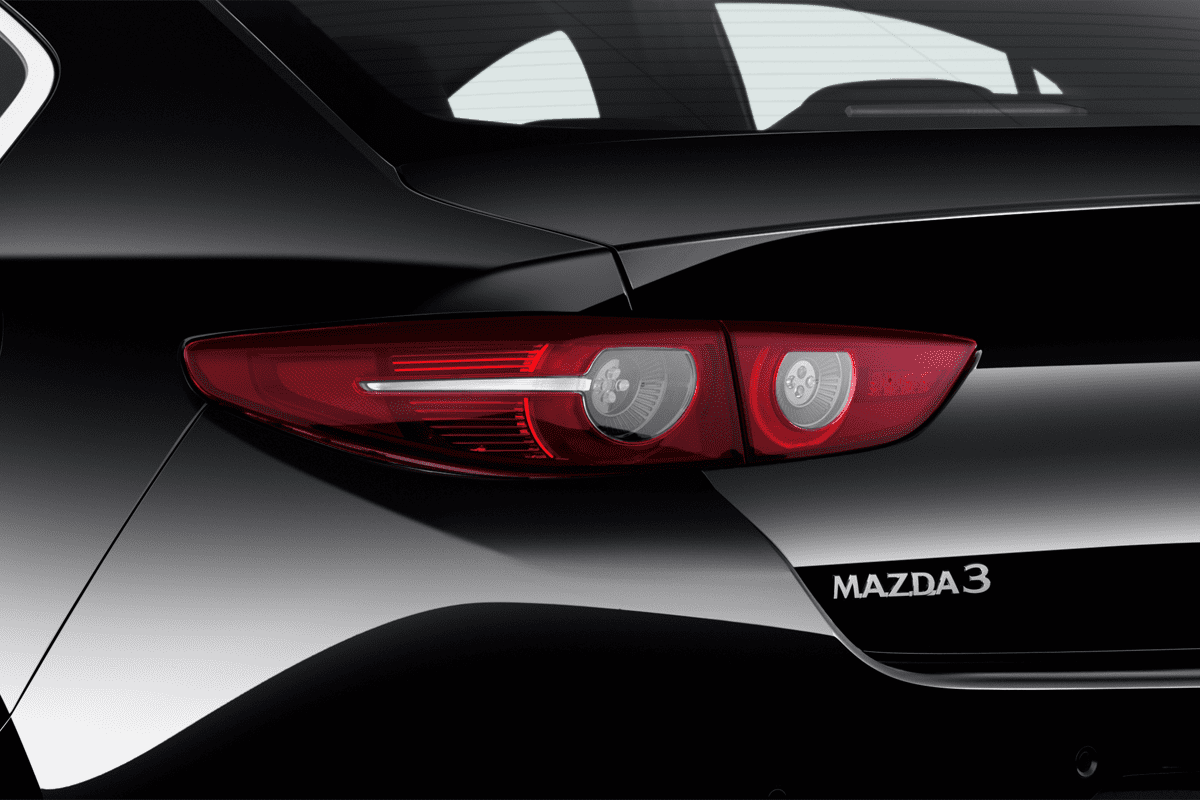 Heckleuchten eines Mazda 3 Fastback
