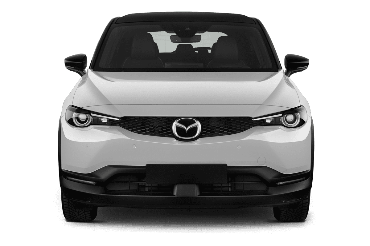 Frontansicht eines Mazda MX-30, freigestellt