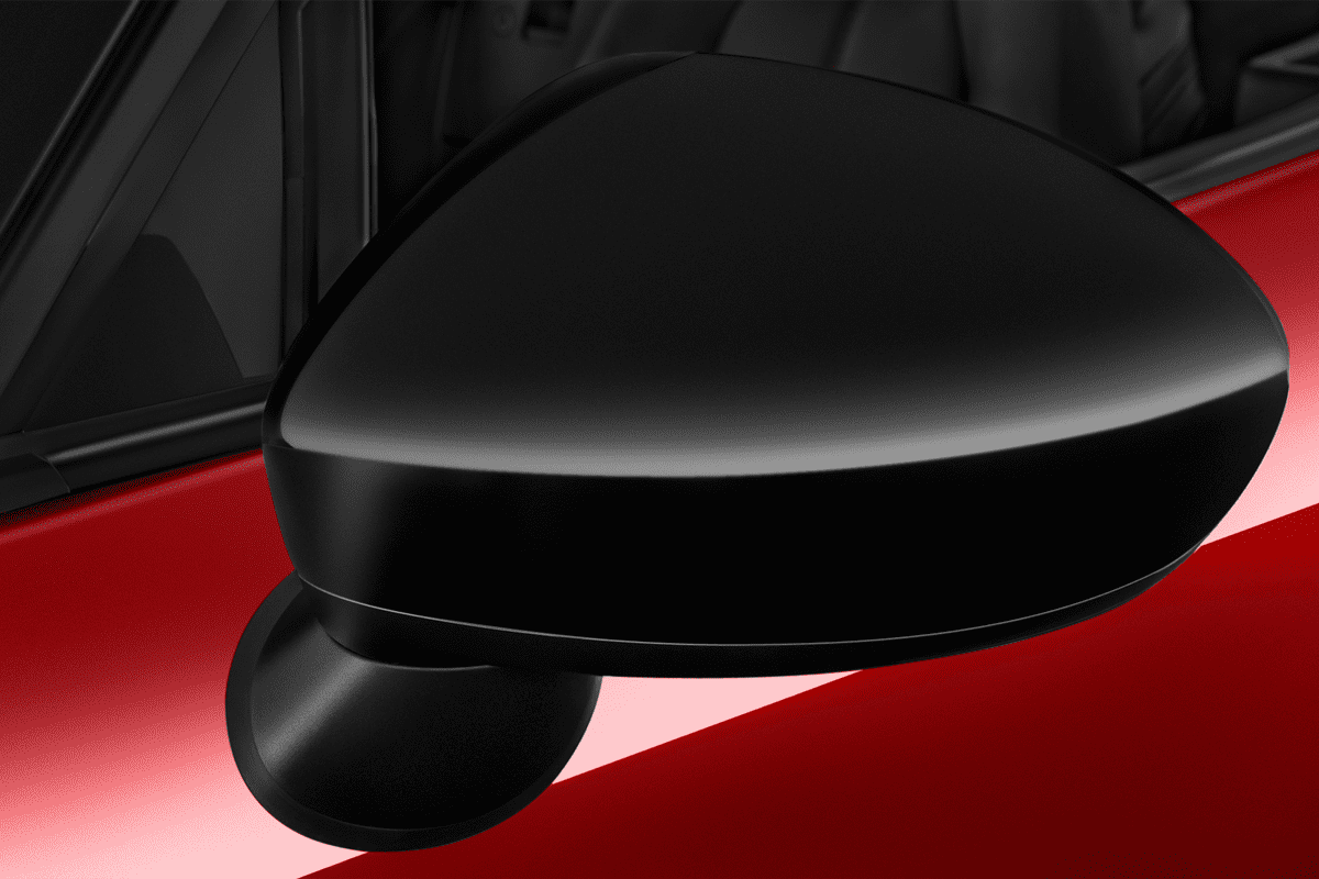 Rückspiegel eines Mazda MX-5 Roadster