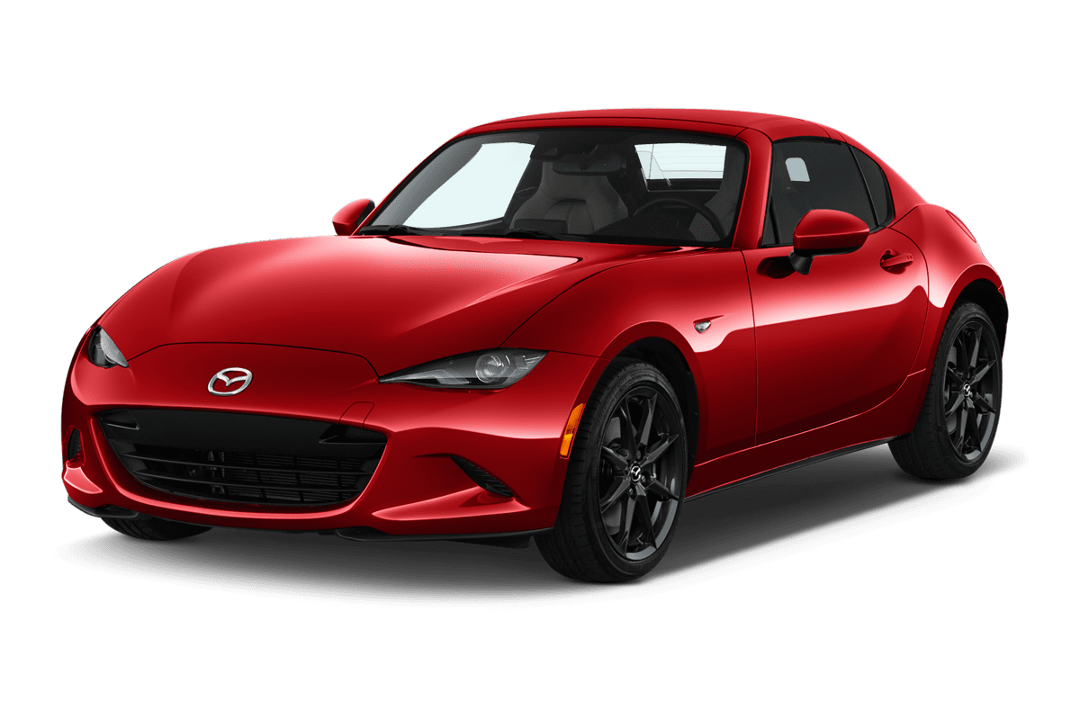 Schräge Frontansicht eines Mazda MX-5 RF, freigestellt