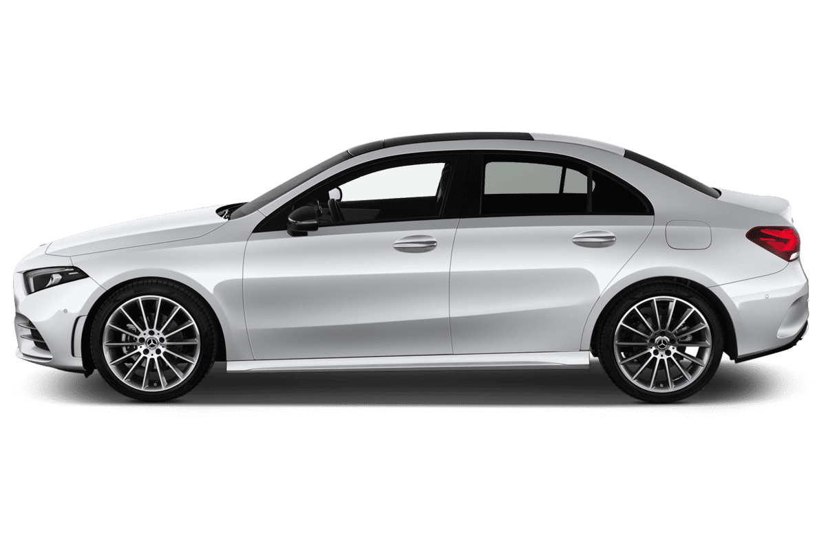 Seitenansicht eines Mercedes A-Klasse Limousine Plug-in-Hybrid