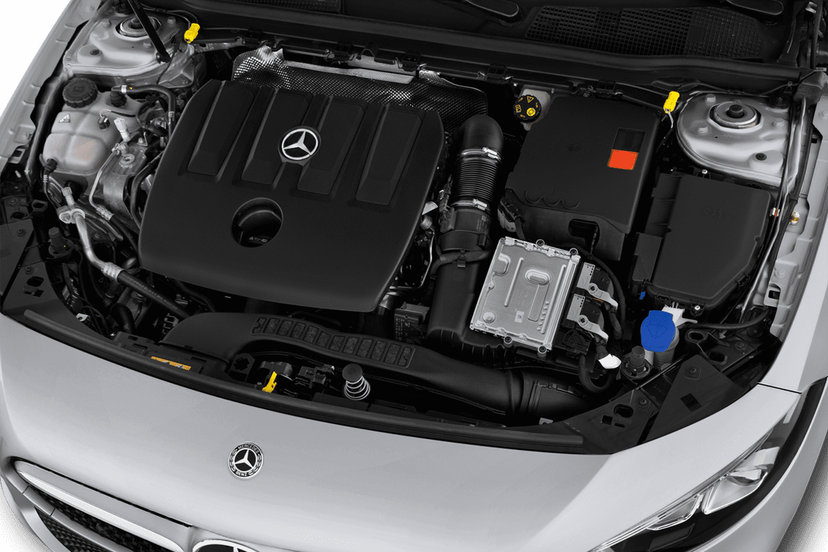 Motorraum eines Mercedes A-Klasse Plug-in-Hybrid