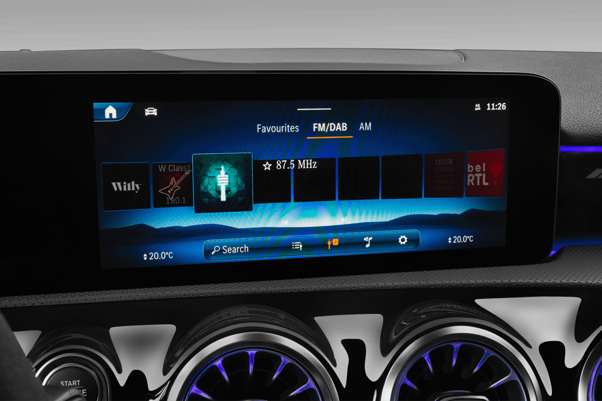 Audiosystem eines Mercedes A-Klasse