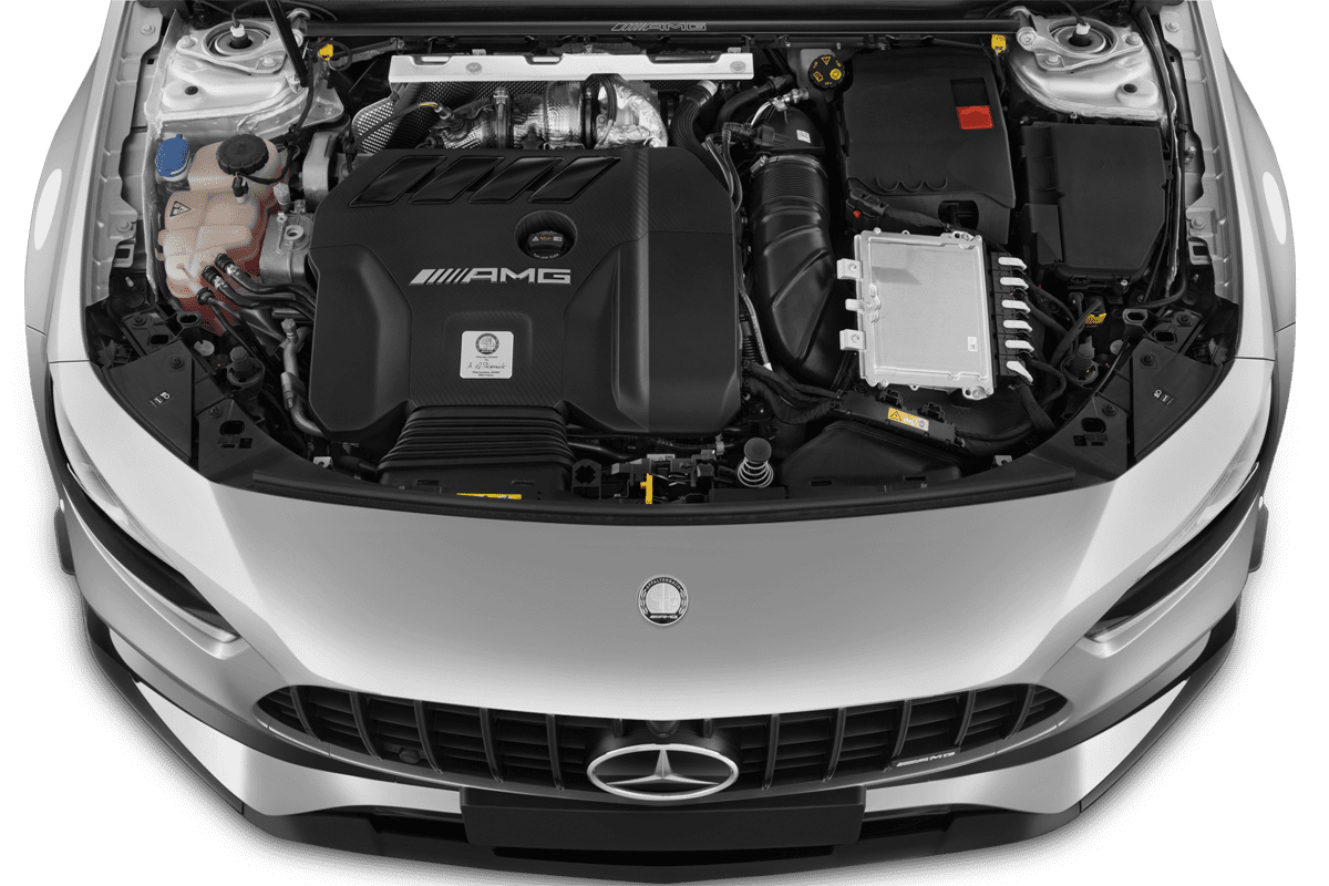 Motorraum eines Mercedes A-Klasse
