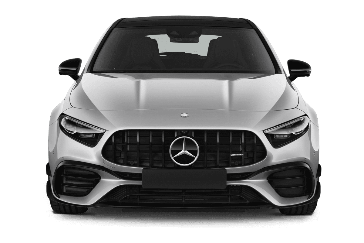 Frontansicht eines Mercedes A-Klasse, freigestellt