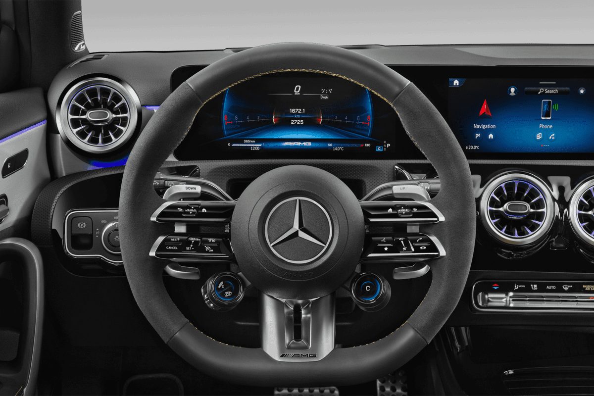 Lenkrad eines Mercedes A-Klasse