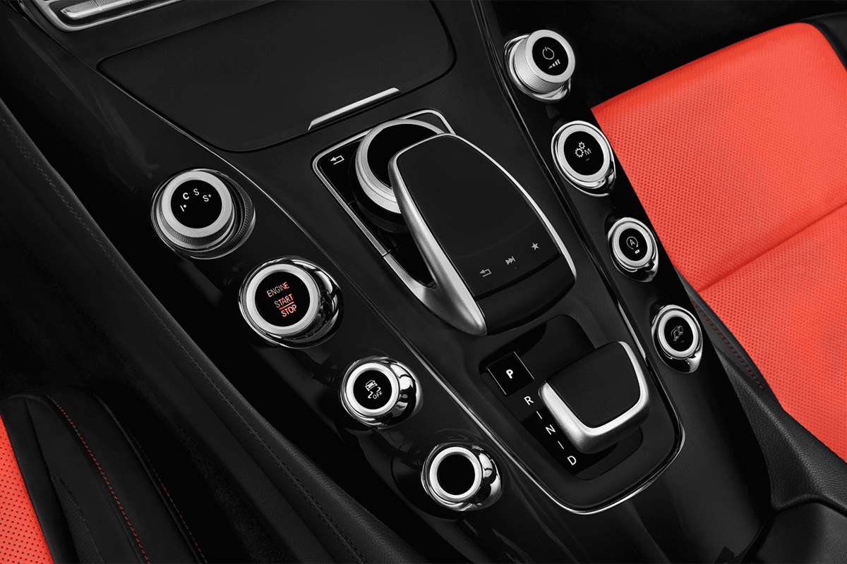 Schaltknüppel eines Mercedes AMG GT Roadster