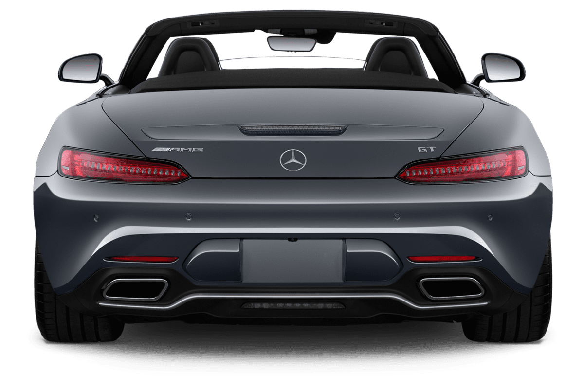 Heckansicht eines Mercedes AMG GT Roadster