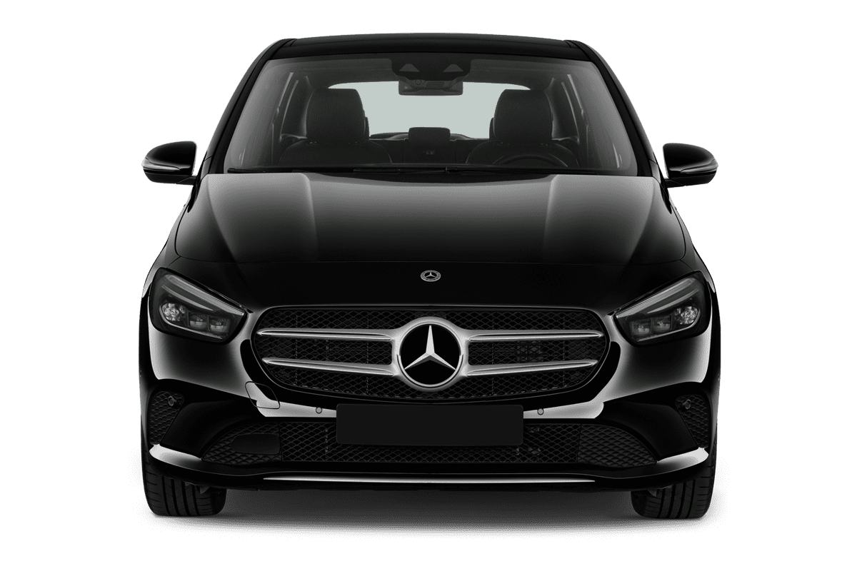 Frontansicht eines Mercedes B-Klasse Sports Tourer, freigestellt