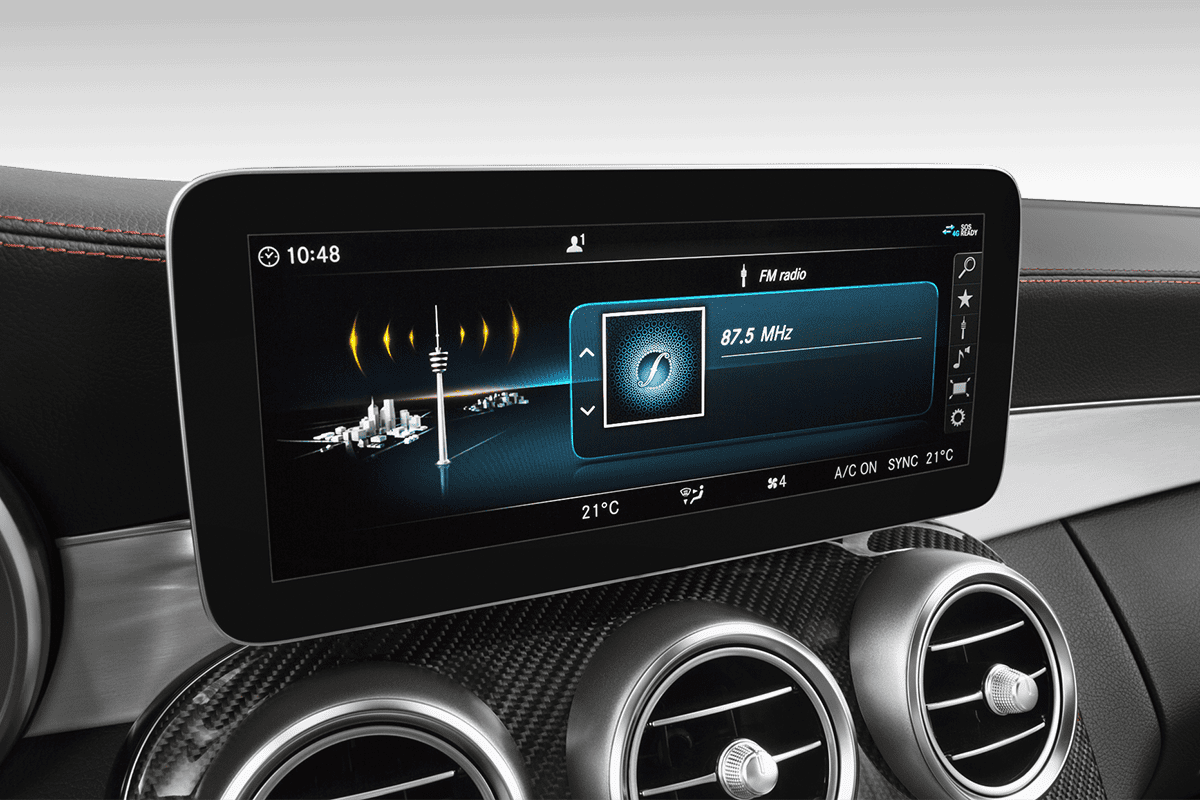 Audiosystem eines Mercedes C-Klasse Coupé