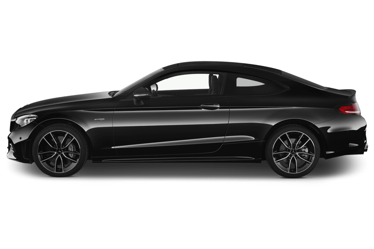 Seitenansicht eines Mercedes C-Klasse Coupé