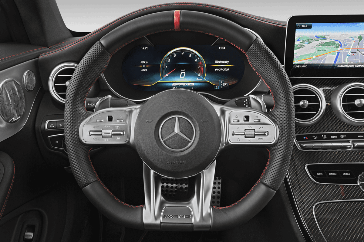 Lenkrad eines Mercedes C-Klasse Coupé