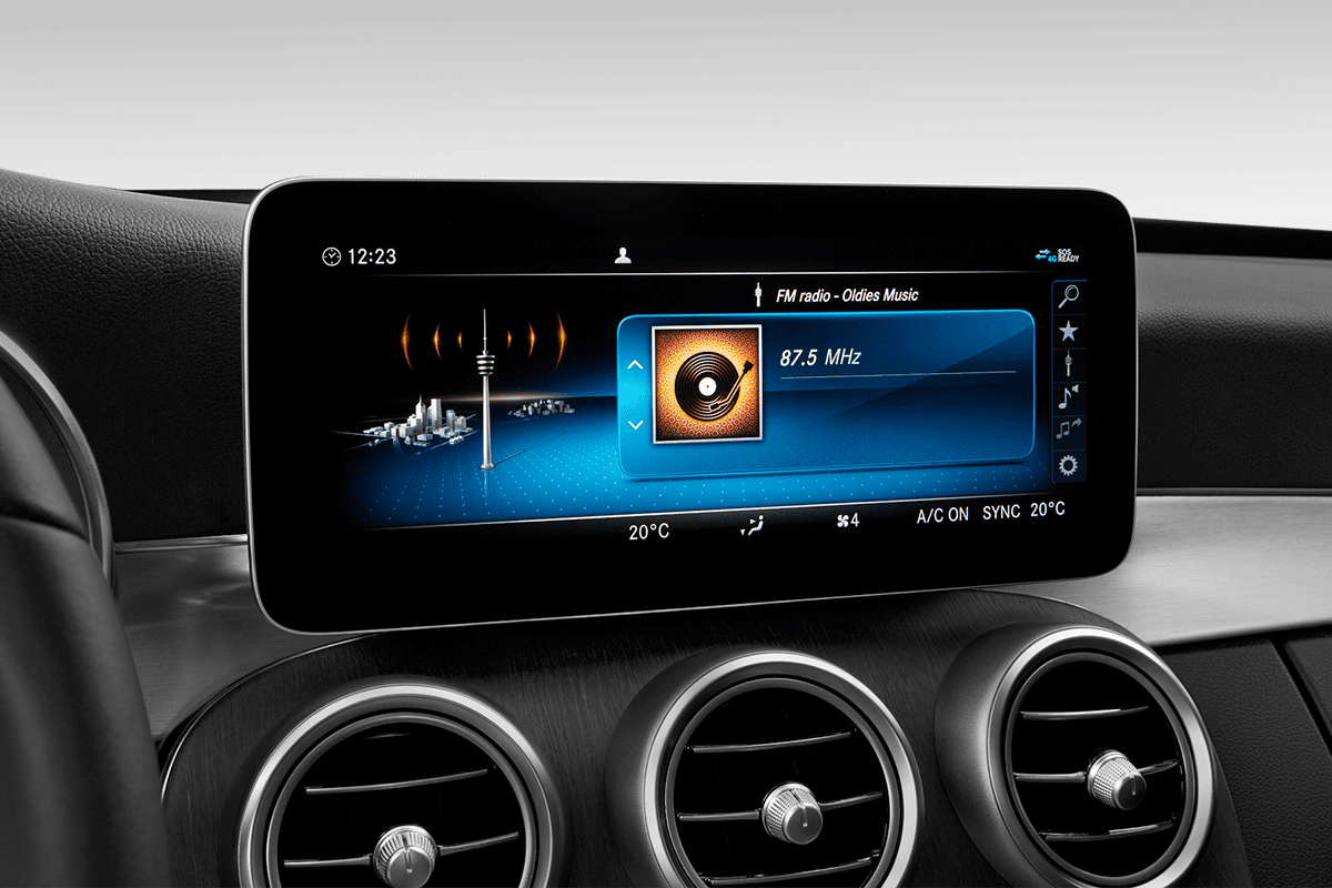 Audiosystem eines Mercedes C-Klasse Limousine Plug-in-Hybrid 