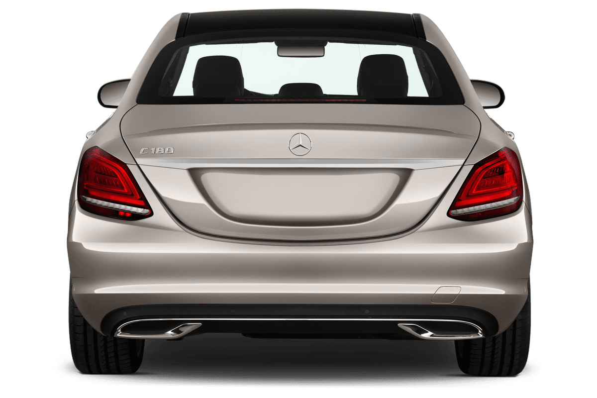 Heckansicht eines Mercedes C-Klasse Limousine Plug-in-Hybrid 