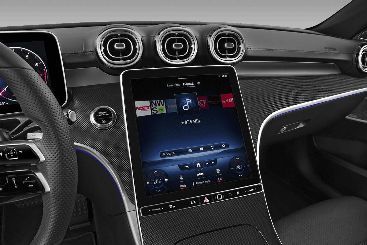 Audiosystem eines Mercedes C-Klasse Limousine 