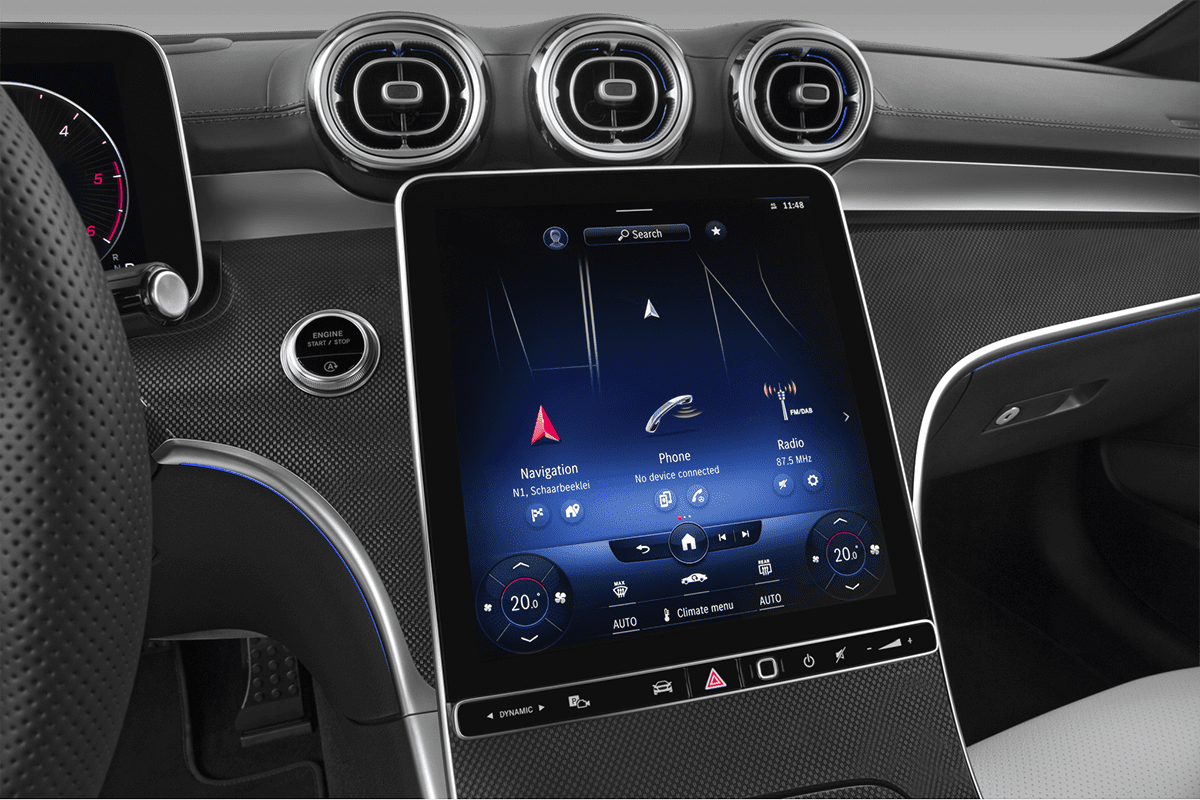 Mittelkonsole eines Mercedes C-Klasse T-Modell 