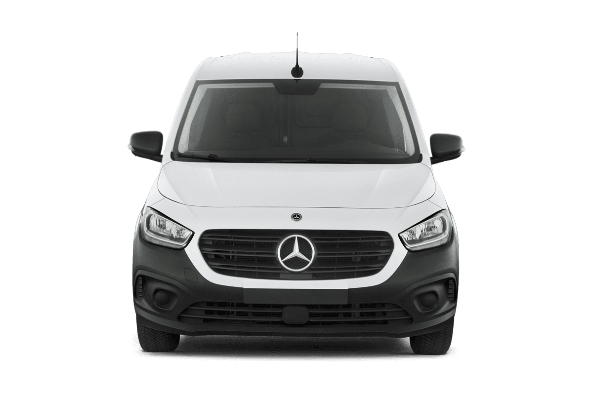 Frontansicht eines Mercedes Citan Kastenwagen, freigestellt