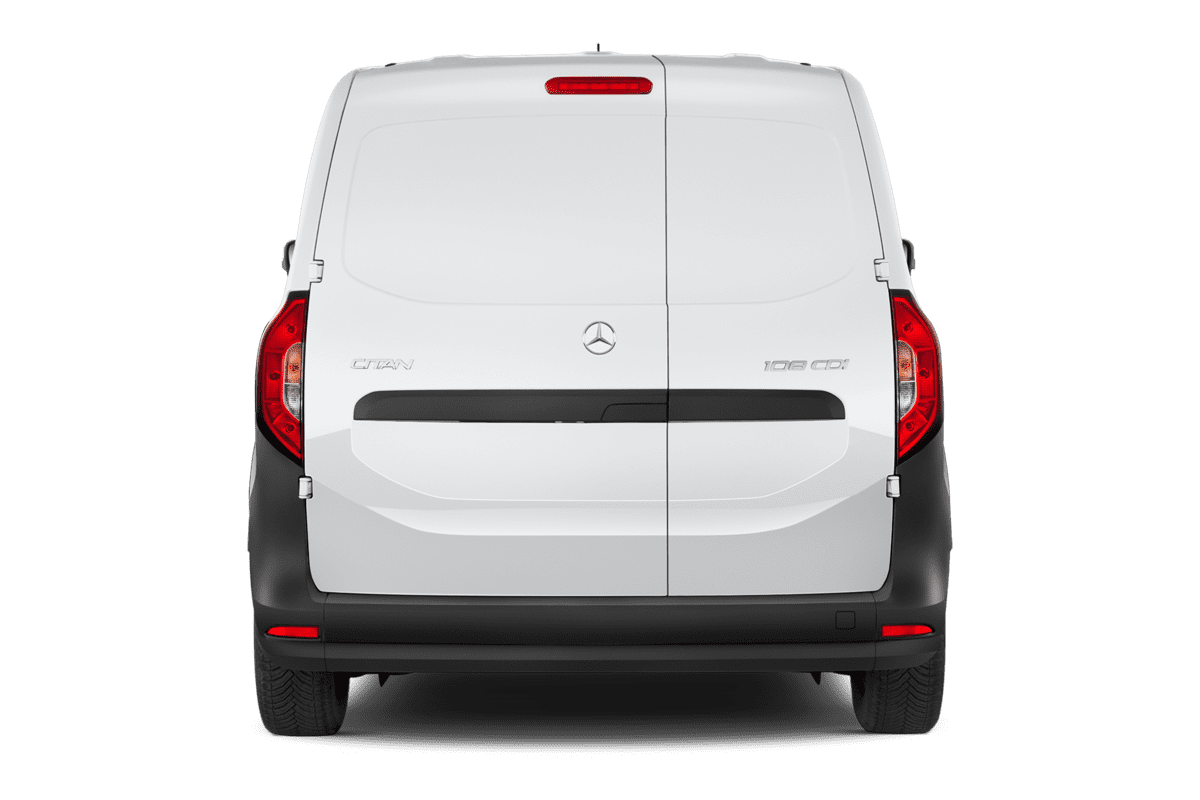 Heckansicht eines Mercedes Citan Kastenwagen