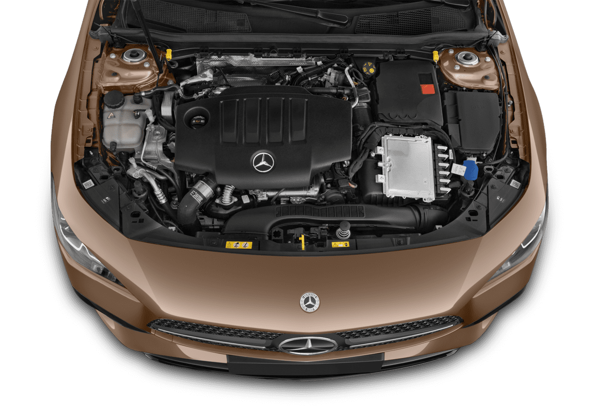 Motorraum eines Mercedes CLA Shooting Brake