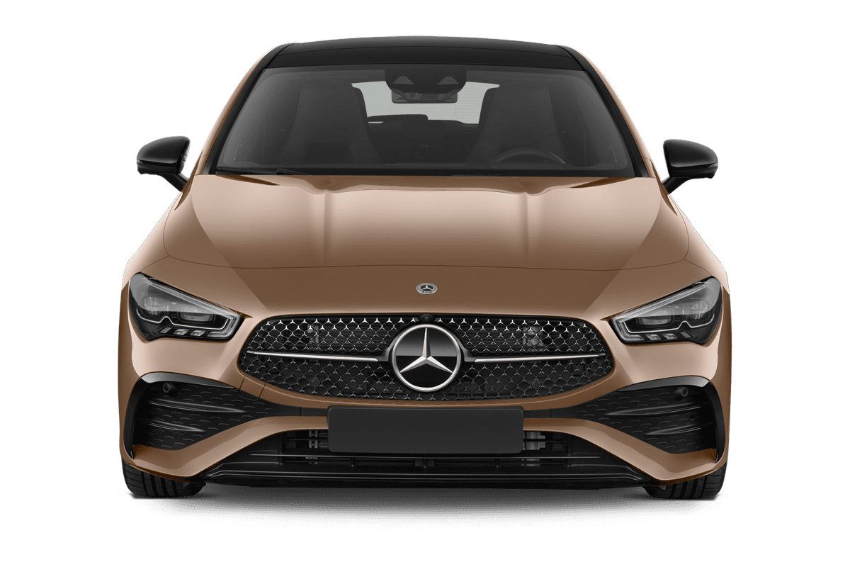 Frontansicht eines Mercedes CLA Shooting Brake, freigestellt