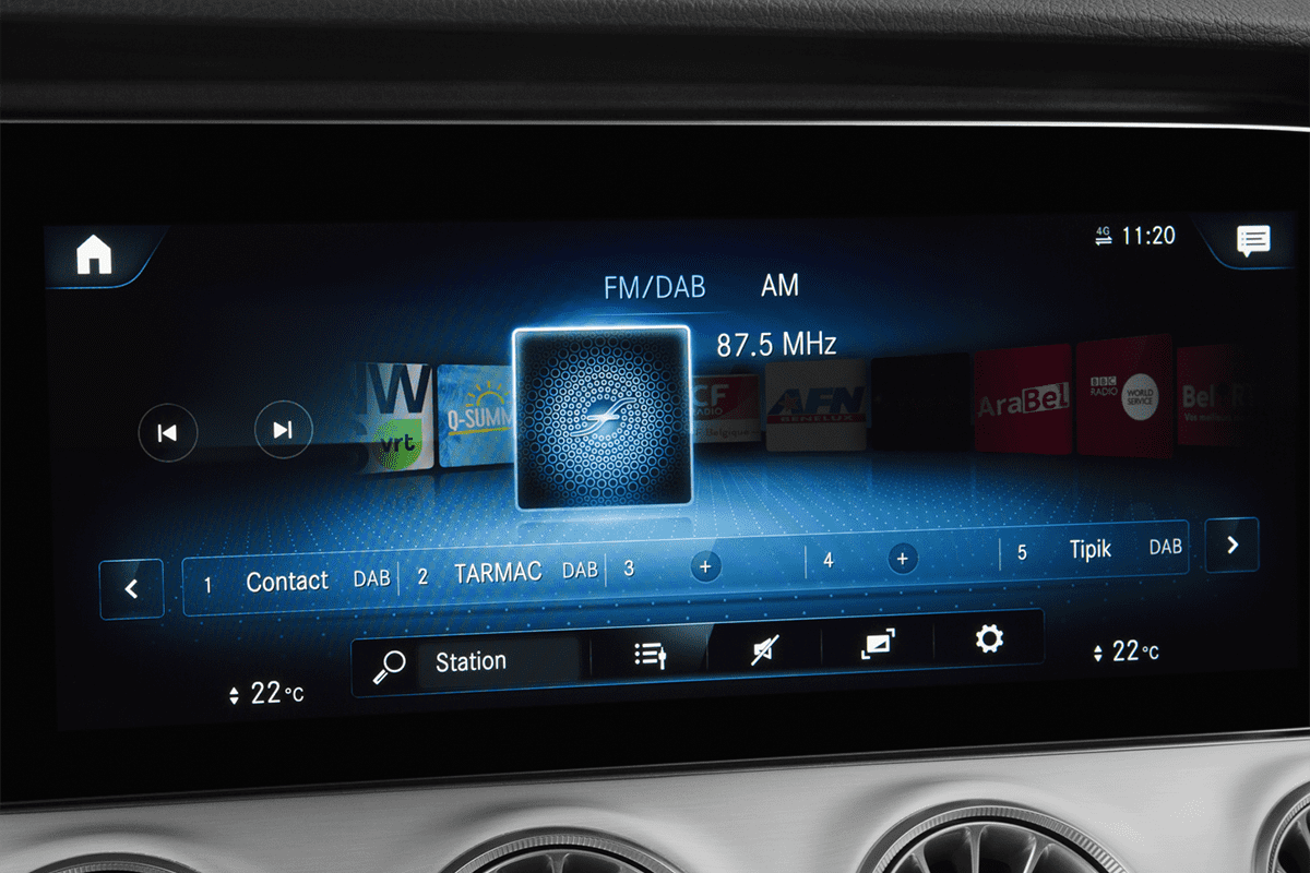 Audiosystem eines Mercedes E-Klasse Coupé