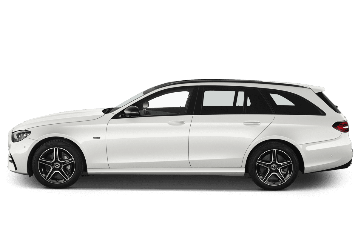 Seitenansicht eines Mercedes E-Klasse T-Modell Plug-in-Hybrid