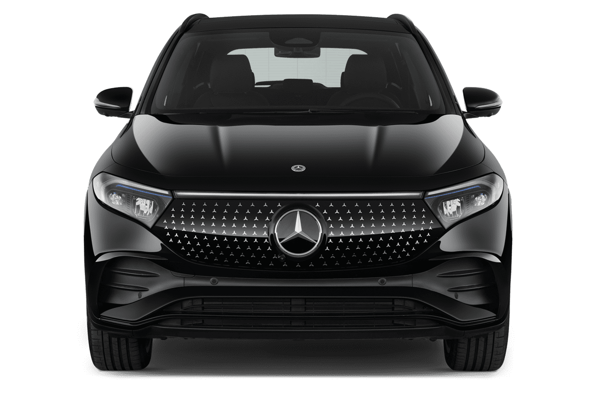 Frontansicht eines Mercedes EQA, freigestellt