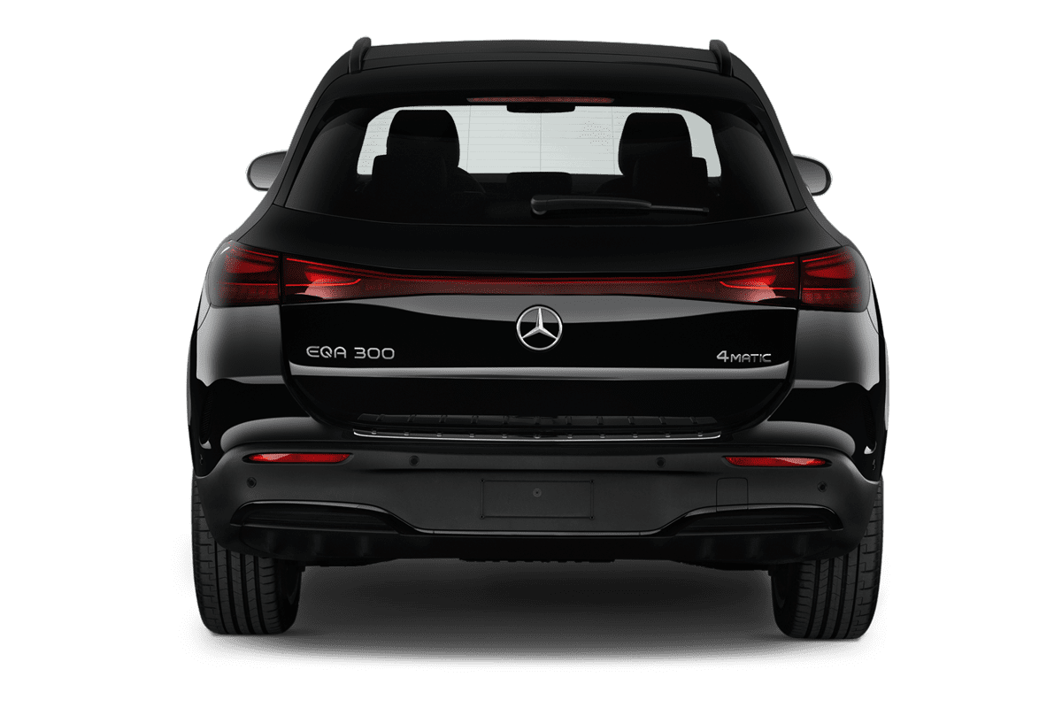 Heckansicht eines Mercedes EQA