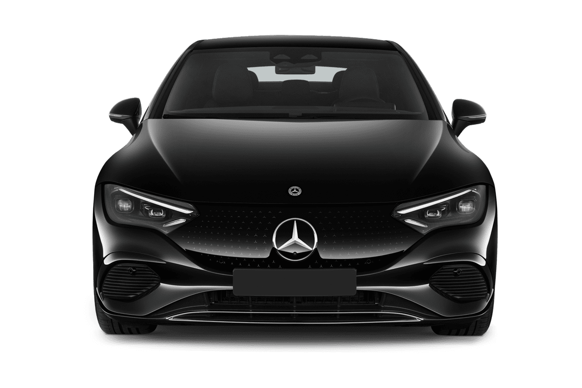 Frontansicht eines Mercedes EQE, freigestellt