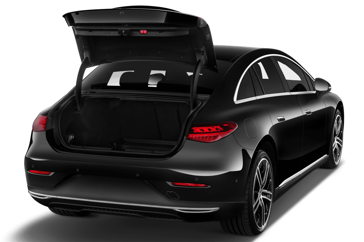 Kofferraum eines Mercedes EQE