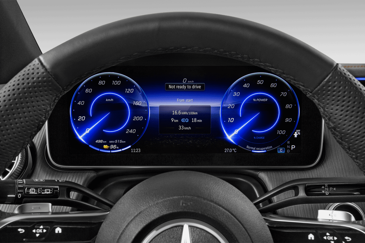 Kombiinstrument eines Mercedes EQE SUV