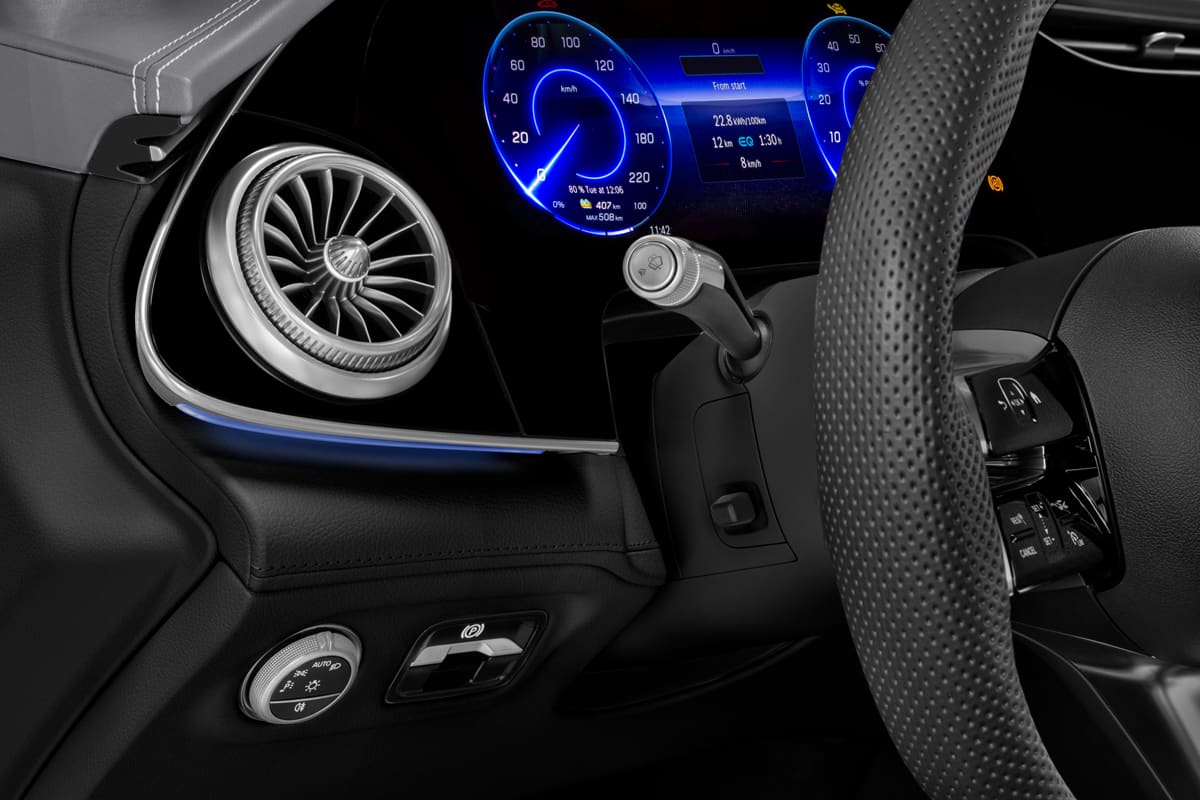 Lüftung eines Mercedes EQS