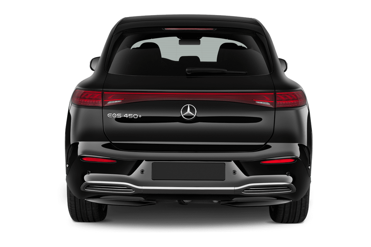 Heckansicht eines Mercedes EQS SUV