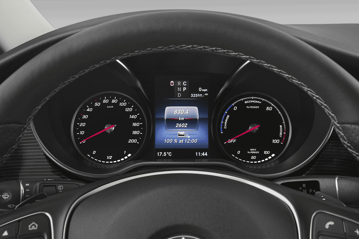 Kombiinstrument eines Mercedes EQV