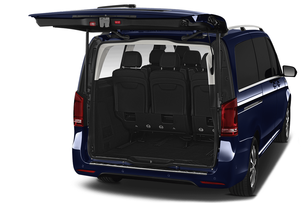 Kofferraum eines Mercedes EQV