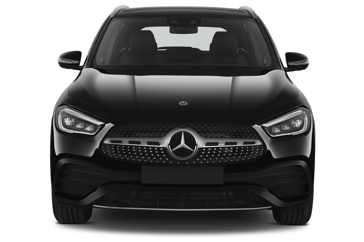 Frontansicht eines Mercedes GLA, freigestellt